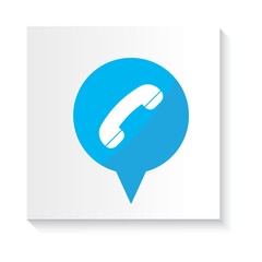 speech bubble with call icon