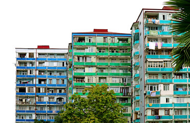 Colorful modern residential buildings