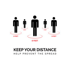 coronavirus prevention, maintaining social distance in piblic places. stay home.