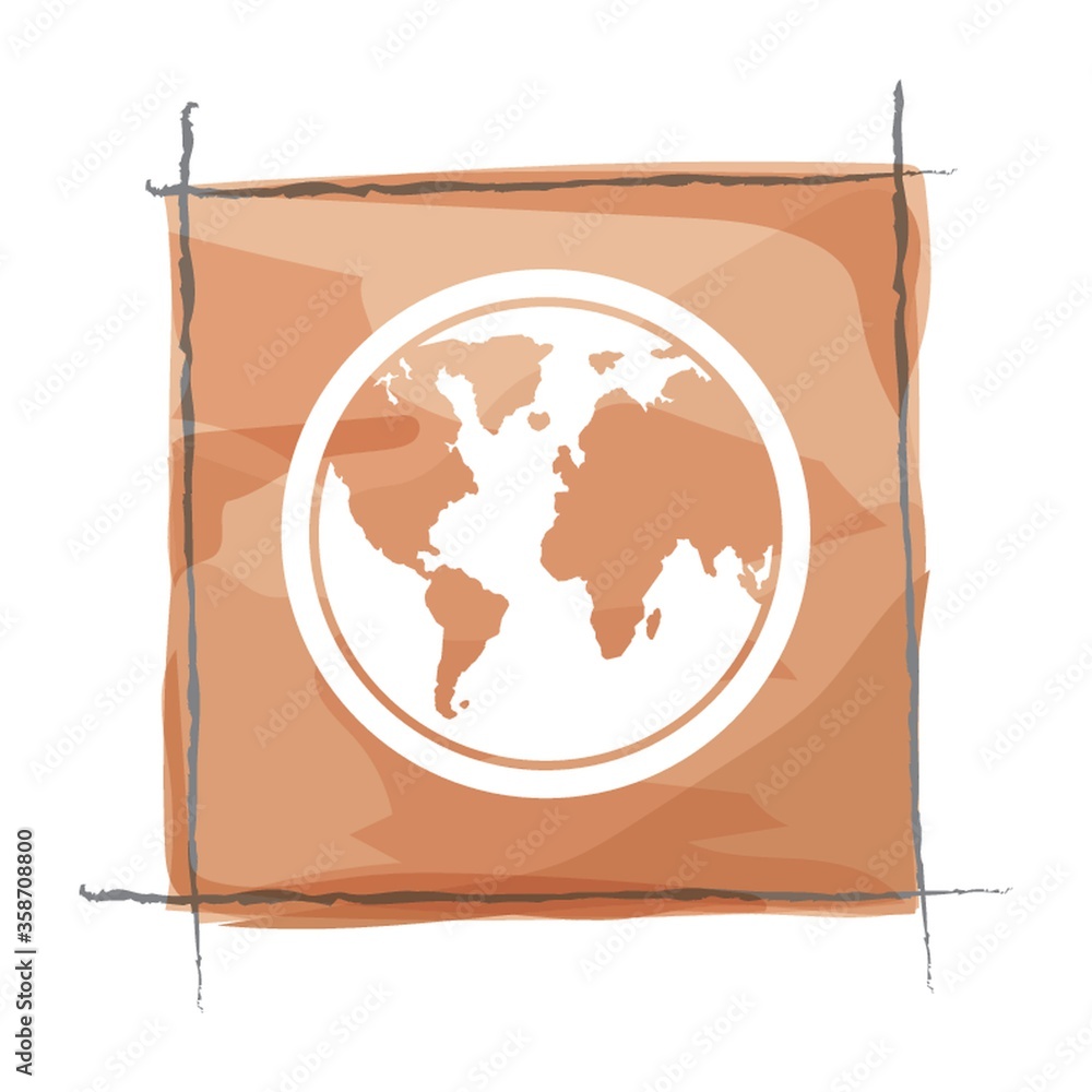 Canvas Prints globe icon