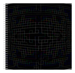 Abstract digital fractal pattern. Psychedelic wavy texture. Horizontal Black  background with 3D style,