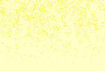 Light Green, Yellow vector layout with circles, lines, rectangles.