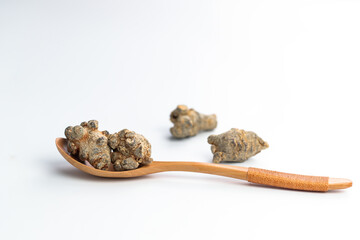 white background of pseudo-ginseng