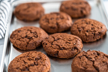 Double chocolate chip cookies