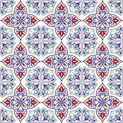 Seamless colorful pattern in turkish style. Vintage decorative elements. Hand drawn background. Islam, Arabic, Indian, ottoman motifs. Perfect for printing on fabric, ceramic tile or paper. Vector.