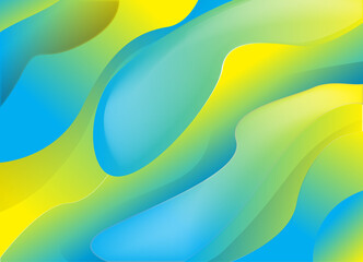 Abstract colorful design vector template composition of liquid form