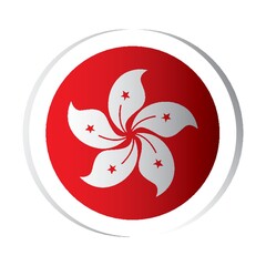 Fototapeta premium hong kong flag icon