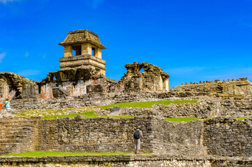 Palace of Palenque, a pre-Columbian Maya civilization of Mesoamerica. Known as Lakamha (Big Water)....