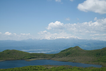 雄国沼と青空と白い雲