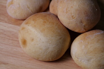 bread on a wooden table