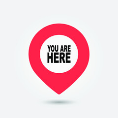 You Are Here Location Pointer Pin