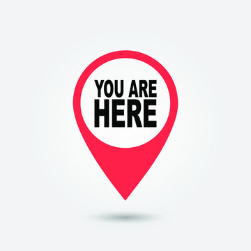 You Are Here Location Pointer Pin