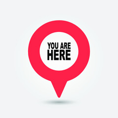 You Are Here Location Pointer Pin