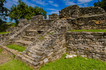 One of the temples of Palenque, was a pre-Columbian Maya civilization of Mesoamerica. Known as Lakamha (Big Water). UNESCO World Heritage