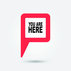 You Are Here Location Pointer Pin