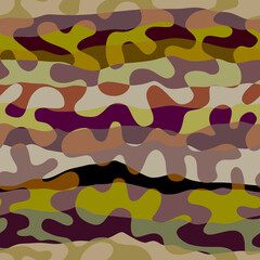 Patchwork textile pattern in military style. .