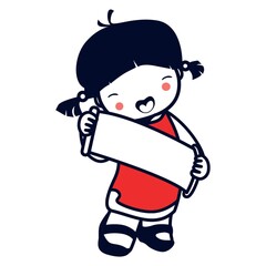 chinese girl holding scroll