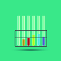 set of test tubes, chemistry, medicine