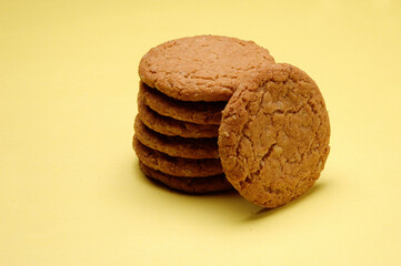 Stack of chip honey cookies