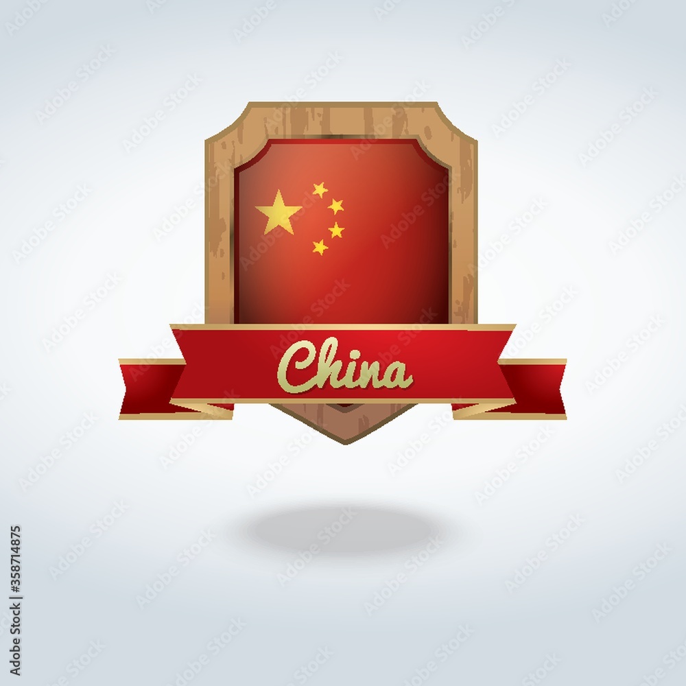 Wall mural china flag icon