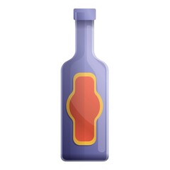 Vodka bottle icon. Cartoon of vodka bottle vector icon for web design isolated on white background