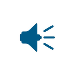 Sound Blue Icon On White Background. Blue Flat Style Vector Illustration.