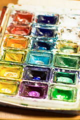 Picture of aquarelle paintbox