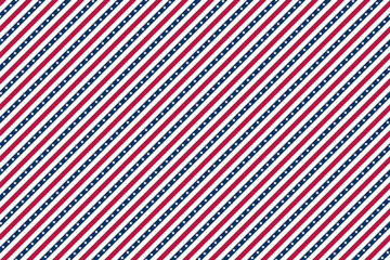 USA background with elements of the American flag. Abstract seamless pattern design for Independence day.