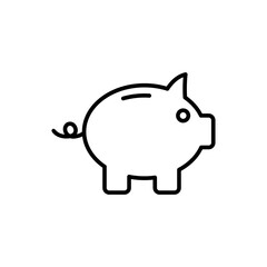 piggy bank icon vector design template