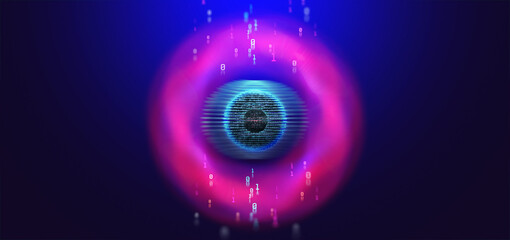 Artificial Intelligence. Computer mind. Futuristic Data center. Quantum processor abstract concept 3d illustration. Digital Brain and Future Technologies