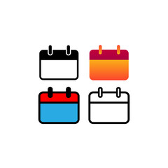 Best Calendar Icon In Trendy Flat Design
