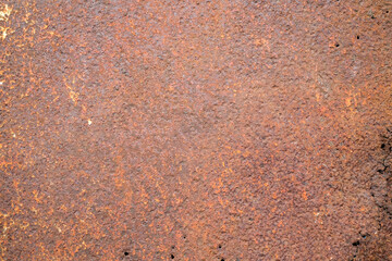 Full frame of rusted and textured metal