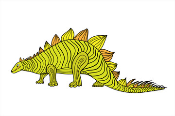 Dinosaurs are prehistoric. Cute dinosaur of green color. Wall decal, sticker, translator, children s birthday.