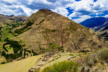 It's Sacred Valley of the Incas or the Urubamba Valley, a valley in the Andes of Peru. It is located in the present-day Peruvian region of Cusco.