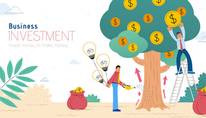 Business investment flat design