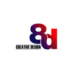 Letter 8D logo icon design vector. monogram logo vector illustration.