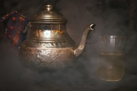 Traditional Morrocan tea is green tea, specifically Chinese gunpowder tea. It’s brewed with fresh mint and plenty of sugar