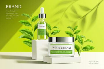 Ad template for essence and cream