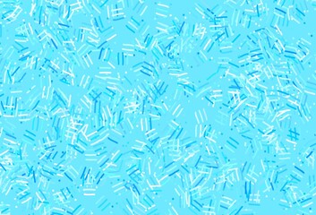 Light BLUE vector template with repeated sticks, dots.