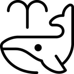 whale icon vector for web and apps