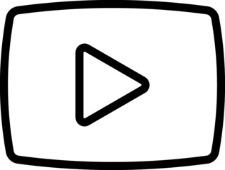 video player icon vector for web and apps