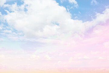Fototapety  chmury odcień akwareli, różowe chmury gradientowe tło niebo, atmosfera wolność powietrza