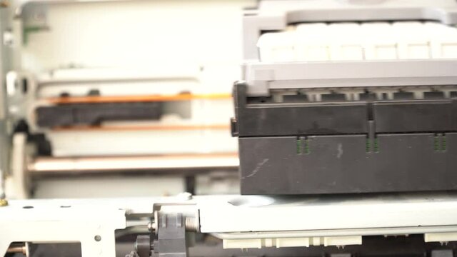 movement of the printhead of an inkjet printer