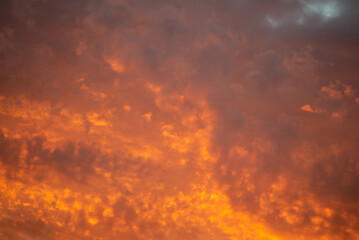 Abstract background of evening sky with clouds.