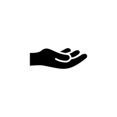 open hand icon line art design