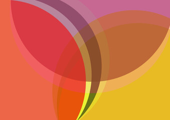 pastel color background from semicircles of orange tones for design