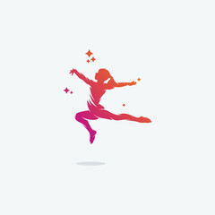Fototapeta na wymiar Fitness sport gym logo elegant design vector template