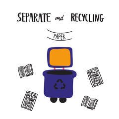 Separate waste  and recycling