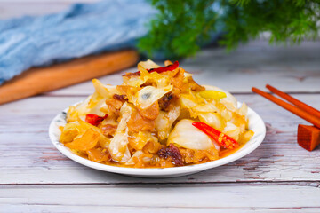 Chinese food: stir-fried vegetables