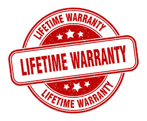 lifetime warranty stamp. lifetime warranty round grunge sign. label